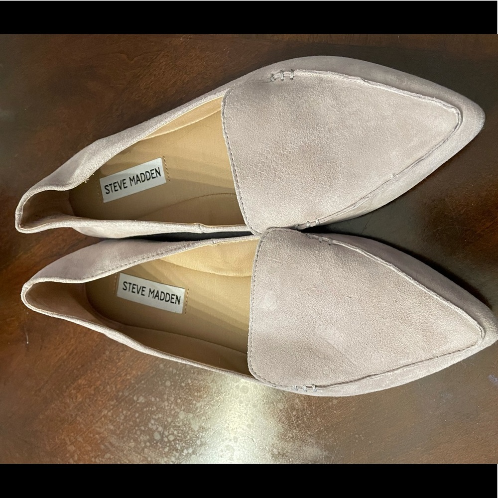 New Steve Madden Feather Loafer Grey Suede 7.5W